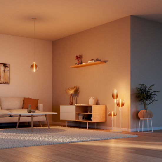 OSRAM Stehleuchte Decor Stick Floor Beige Short E27 4099854440380