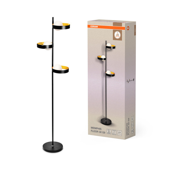 OSRAM Stehleuchte Decor Memphis Floor 3 x G9 4099854440465