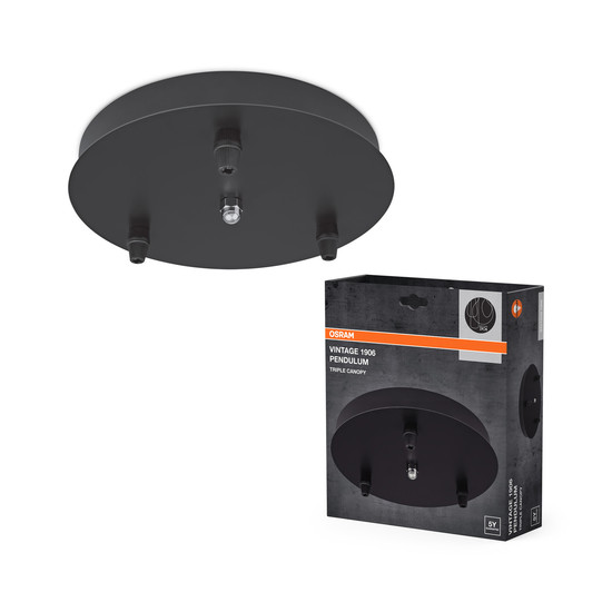 OSRAM Pendelleuchte Vintage 1906 PenduLum CANOPY Triple Canopy Round 4099854442735