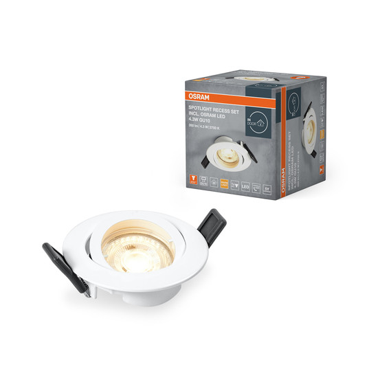 OSRAM LED Einbauleuchte LED SPOT RECESS TWISTLOCK GU10 Incl. Osram LED 4.3W GU10 White Warm weiß 4099854444494