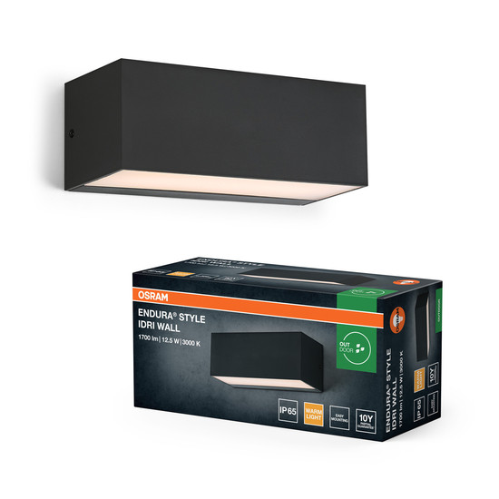 OSRAM LED Aussenleuchte Endura Style IP65 Wall Idri Dark Gray Warm weiß 4099854444777