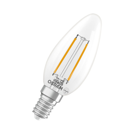 OSRAM LED Leuchtmittel LED Retrofit CLASSIC B DIM 1.8W 827 Clear E14 Dimmbar Warm weiß 4099854445040