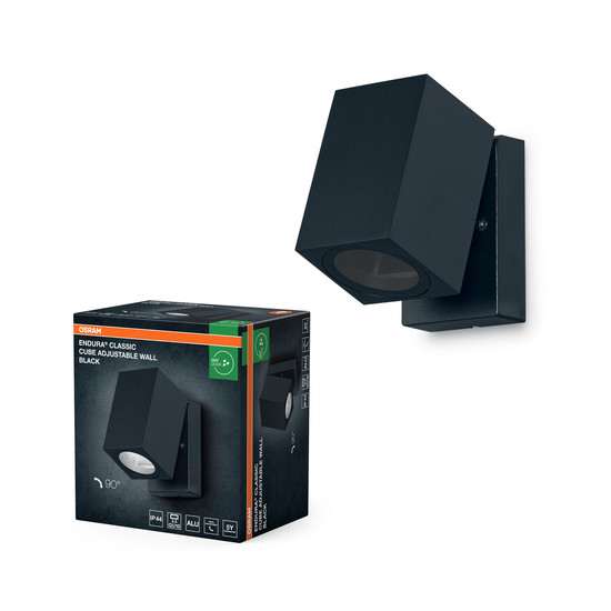 OSRAM Aussen-Wandleuchte Endura Classic Cube ADJ Wall Adjustable Wall Black 4099854445989