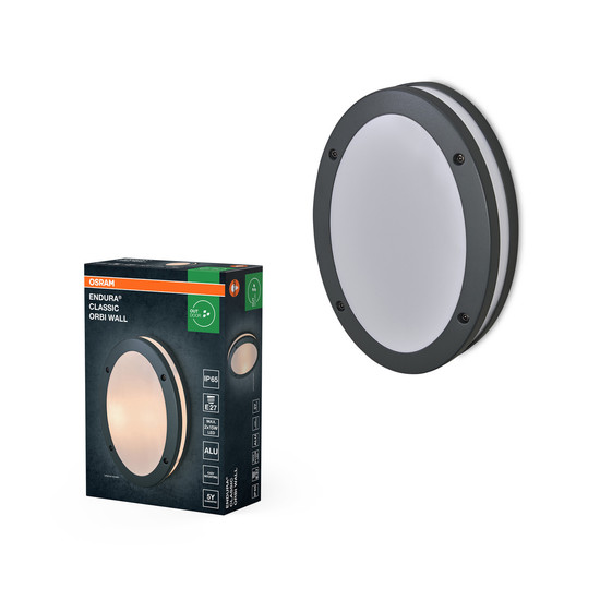 OSRAM Aussenleuchte Endura Classic IP65 E27 Orbi Wall Dark Gray 4099854447495