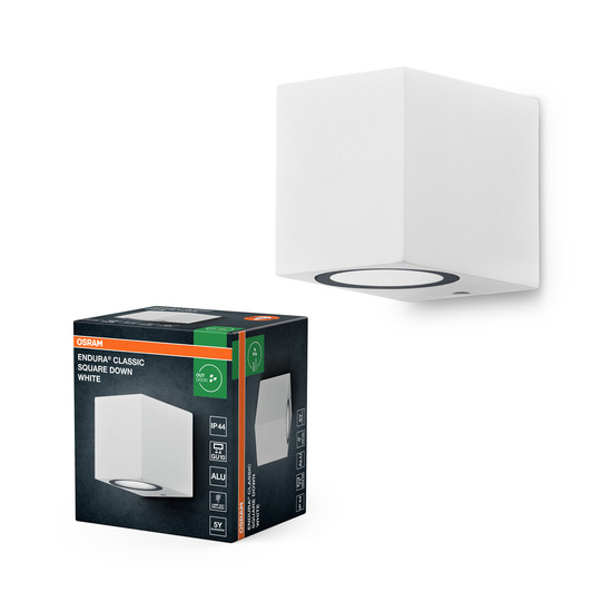 OSRAM Aussen-Wandleuchte Endura Classic Square Down White 4099854447600