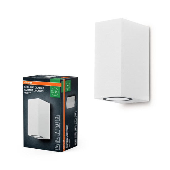 OSRAM Aussen-Wandleuchte Endura Classic Square UpDown White 4099854447846
