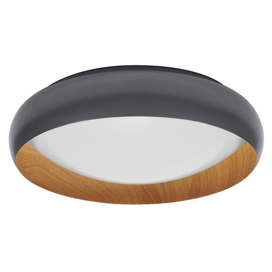 OSRAM LED Deckenleuchte Orbis Livia 430MM 24W 830 Click DIM Gray and Wood Decor Dimmbar Warm weiß 4099854448249