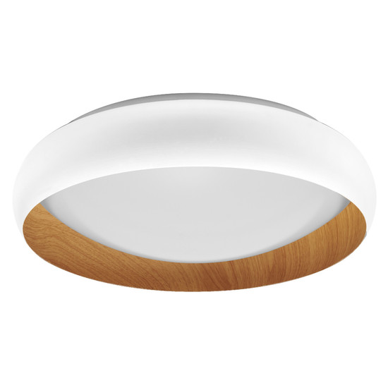 OSRAM LED Deckenleuchte Orbis Livia 430MM 24W 830 Click DIM White and Wood Decor Dimmbar Warm weiß 4099854448263