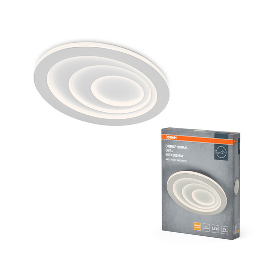 OSRAM LED Deckenleuchte ORBIS SPIRAL OVAL 485mm 37W White Warm weiß 4099854450341