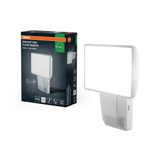 OSRAM LED Aussen-Wandleuchte ENDURA PRO FLOOD SENSOR 15W 4000K IP55 White Neutralweiss 4099854451720