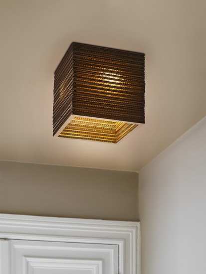 OSRAM Deckenleuchte Decor Cardboard Square Ceiling E27 Brown 4099854453281