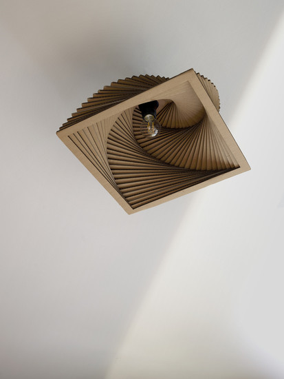 OSRAM Deckenleuchte Decor Cardboard Square Ceiling Turn E27 Brown 4099854453359