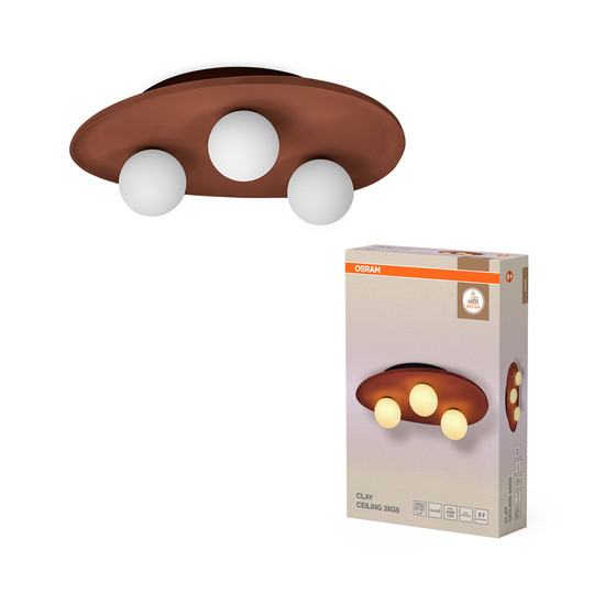 OSRAM Deckenleuchte Decor Clay Nest Ceiling 3XG9 Brown 4099854453458