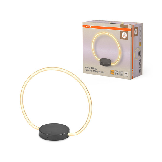 OSRAM LED Tischleuchte Decor Aura Table 10W 830 Touch DIM USB Dimmbar Warm weiß 4099854453656