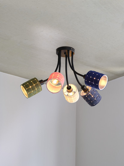 OSRAM Deckenleuchte Decor Felt Weaving Cans Ceiling 5XE14 Multicolor 4099854453670