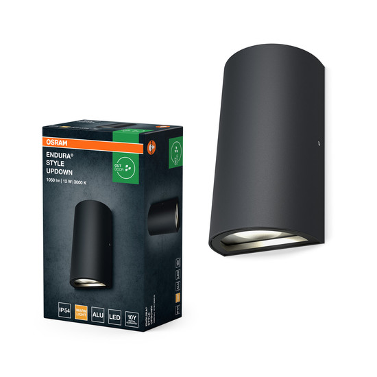 OSRAM LED Aussenleuchte ENDURA STYLE UPDOWN 12W Dark Gray Warm weiß 4099854453731