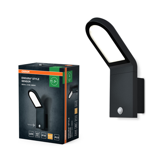 OSRAM LED Aussenleuchte ENDURA STYLE WALL 12W Dark Gray Warm weiß 4099854453939