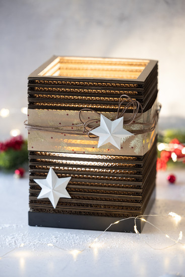 OSRAM Tischleuchte Decor Cardboard Square Table E27 Brown 4099854454059