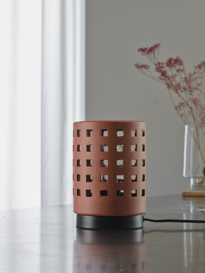 OSRAM Tischleuchte Decor Clay Windows Table 1XE27 Brown 4099854454172