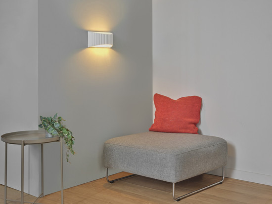 OSRAM Wandleuchte Decor Plaster Band Flat Wall 290 1XE27 White 4099854454363