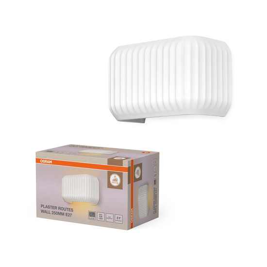 OSRAM Wandleuchte Decor Plaster Routes Wall 250 1XE27 White 4099854454509