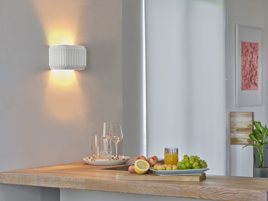 OSRAM Wandleuchte Decor Plaster Routes Wall 250 1XE27 White 4099854454509