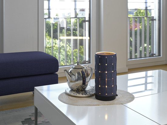 OSRAM Tischleuchte Decor Felt Weaving Tube Table E14 Dark Gray 4099854454523