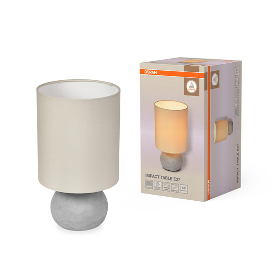 OSRAM Tischleuchte Decor Impact Table 1XE27 Beige and Gray 4099854454707