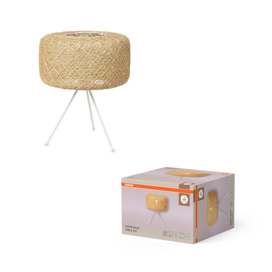 OSRAM Tischleuchte Decor Paper Bale Table 1XE27 Beige 4099854454820