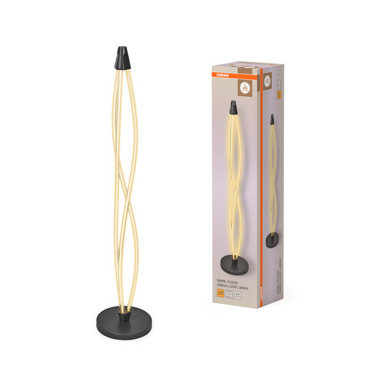 OSRAM LED Stehleuchte Decor Swirl Floor 22W 830 Touch DIM Dimmbar Warm weiß 4099854455025
