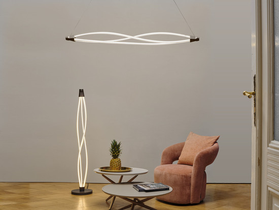 OSRAM LED Stehleuchte Decor Swirl Floor 22W 830 Touch DIM Dimmbar Warm weiß 4099854455025