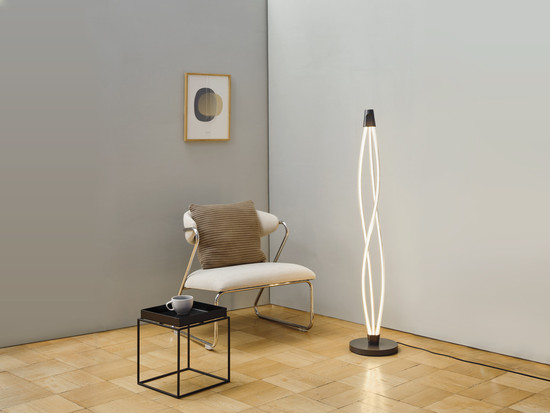 OSRAM LED Stehleuchte Decor Swirl Floor 22W 830 Touch DIM Dimmbar Warm weiß 4099854455025