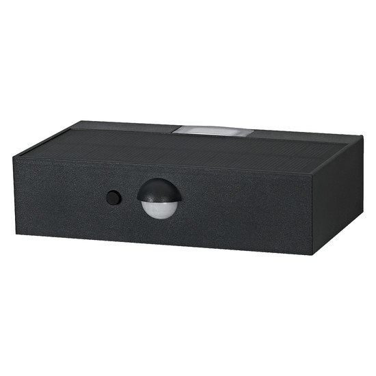 OSRAM LED Aussenleuchte Endura Style Solar Bricklume Sensor Dark Gray Warm weiß 4099854455896