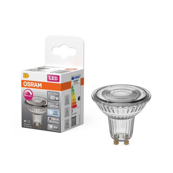 OSRAM LED Leuchtmittel LED SUPERSTAR PAR16 6.1W 940 GU10 Dimmbar Neutralweiss 4099854456954