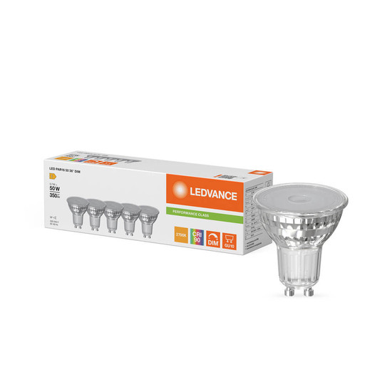 LEDVANCE LED Spot GU10 PAR16 36° Dimmbar P 3.7W 350lm Warmweiss 2700K Ra>90 wie 50W 4099854457586
