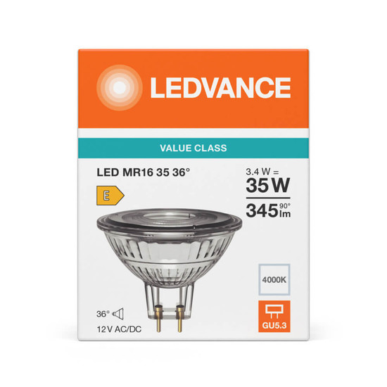 LEDVANCE LED Spot GU5.3 MR16 36° P 3.4W 345lm Neutralweiss 4000K wie 35W 4099854457678