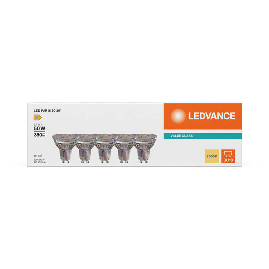 LEDVANCE LED Spot GU10 PAR16 36° P 3.7W 350lm Warmweiss 3000K wie 50W 4099854458224