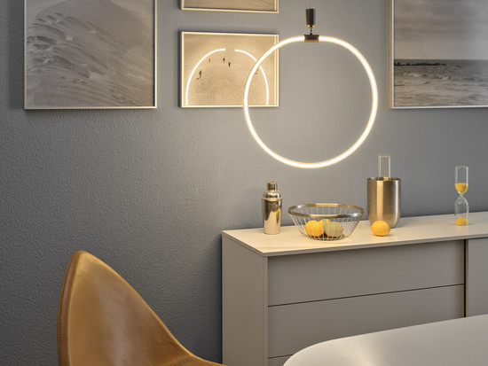 OSRAM LED Pendelleuchte Decor Aura Pendant Vert 18W 830 Click DIM Dimmbar Warm weiß 4099854458262