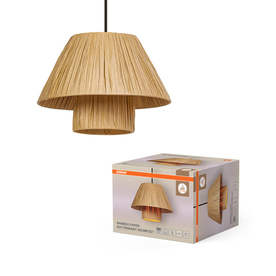 OSRAM Pendelleuchte Decor Bamboo Paper Hut Pendant 280 E27 Brown 4099854458521