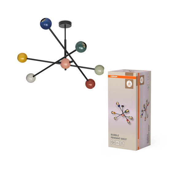 OSRAM Pendelleuchte Decor Bubble Pendant 6XE27 Multicolor 4099854458583