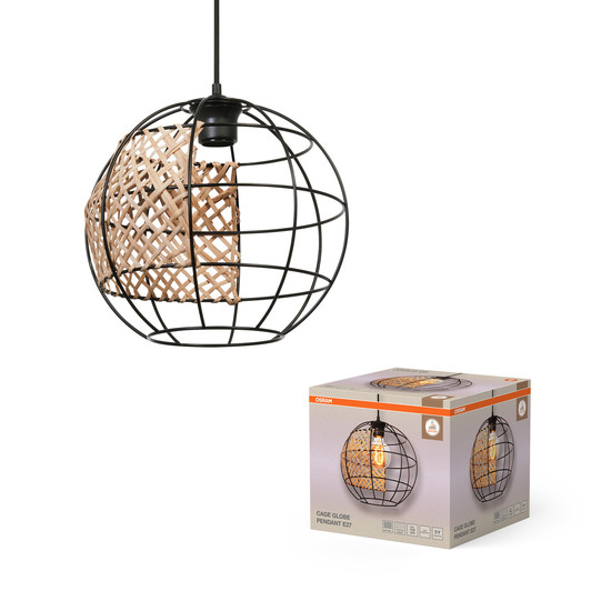 OSRAM Pendelleuchte Decor Cage Globe Pendant E27 Black 4099854458743