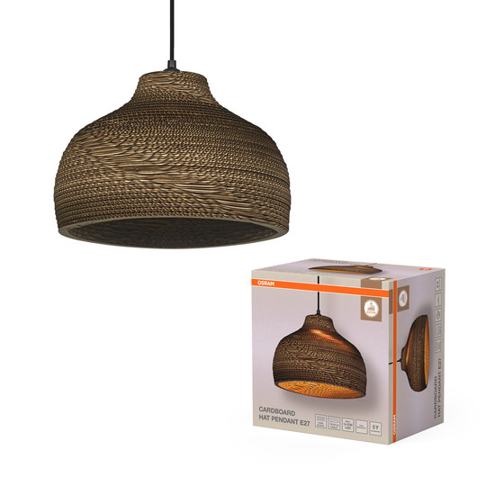 OSRAM Pendelleuchte Decor Cardboard Hat Pendant E27 Brown 4099854458903