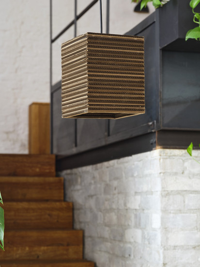 OSRAM Pendelleuchte Decor Cardboard Square Pendant E27 Brown 4099854458941