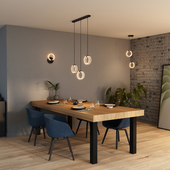 OSRAM LED Pendelleuchte Decor Circle 3XPendant LN 20W Click CCT Black Warm weiß,Kalt weiß,Kaltes Tageslicht 4099854459023