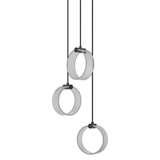 OSRAM LED Pendelleuchte Decor Circle 3XPendant PL 20W Click CCT Black Warm weiß,Kalt weiß,Kaltes Tageslicht 4099854459047