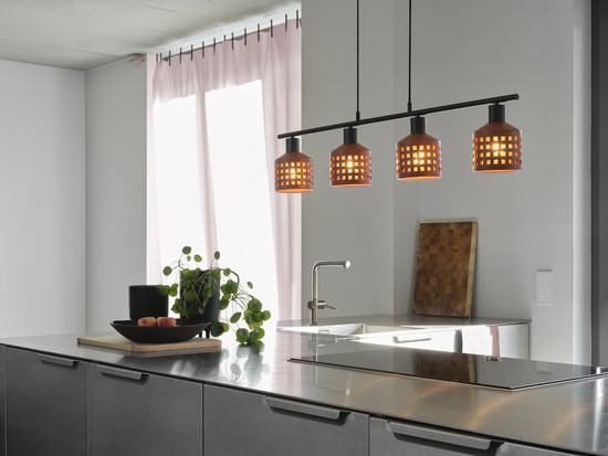 OSRAM Pendelleuchte Decor Clay Windows Pendant LN 4XE27 Brown 4099854459085