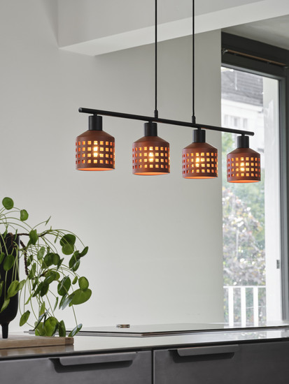 OSRAM Pendelleuchte Decor Clay Windows Pendant LN 4XE27 Brown 4099854459085