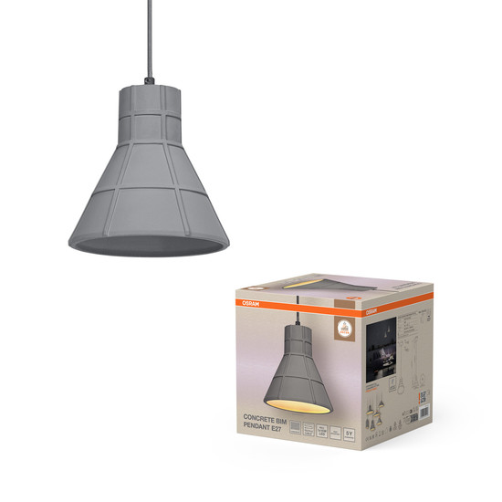 OSRAM Pendelleuchte Decor Concrete Bim Pendant E27 Dark Gray 4099854459146