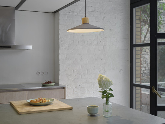 OSRAM Pendelleuchte Decor Concrete Wood Pendant 320 mm E27 Dark Gray 4099854459269