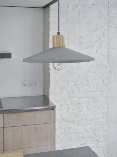 OSRAM Pendelleuchte Decor Concrete Wood Pendant 320 mm E27 Dark Gray 4099854459269